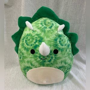 Squishmallow ROCIO the Triceratops Dinosaur 18” Green Tie Dye New